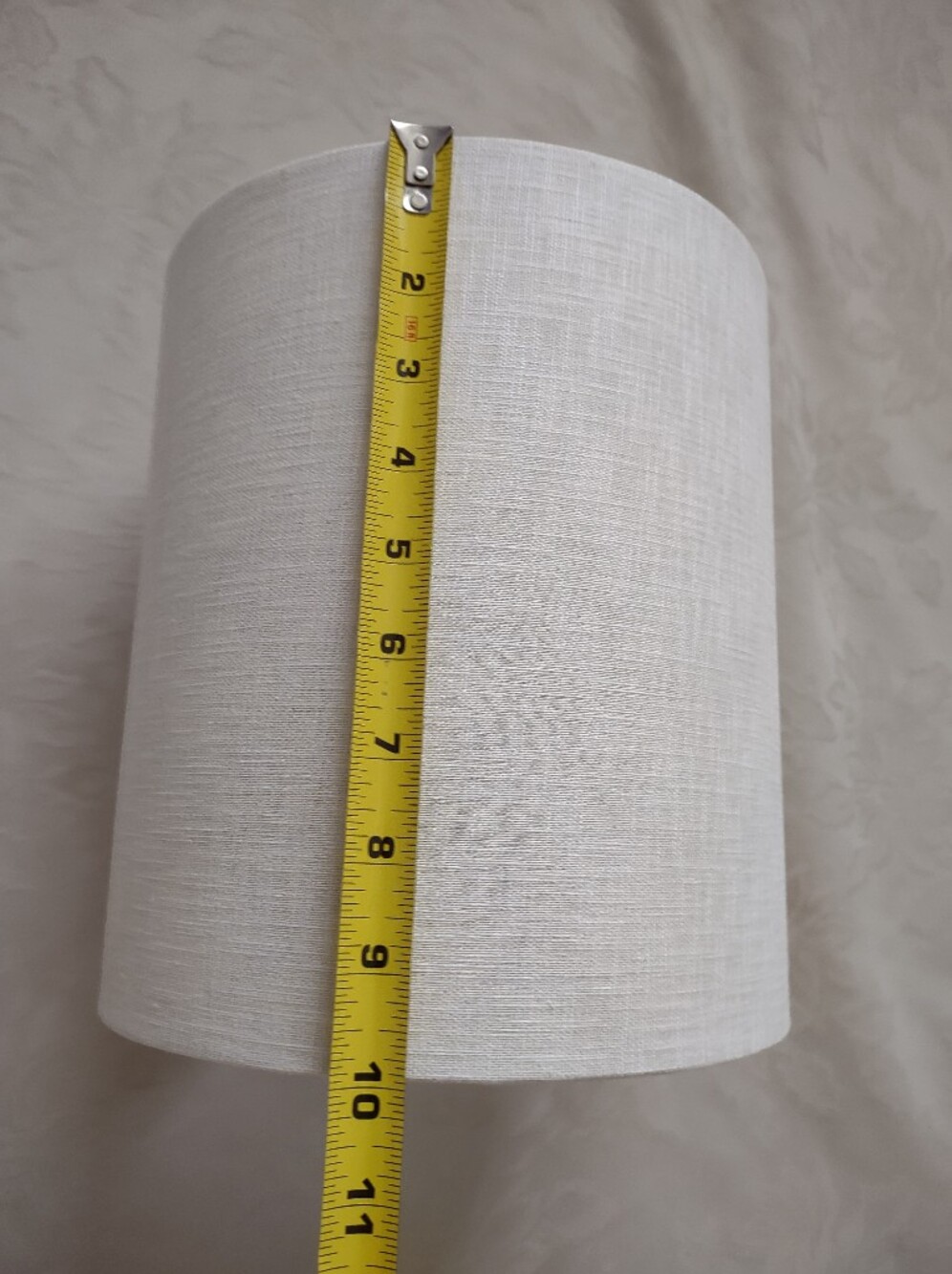 Sculptural Elongated Lamp White Glaze Ceramic Printed Lamp Shade - Picture 9 of 16